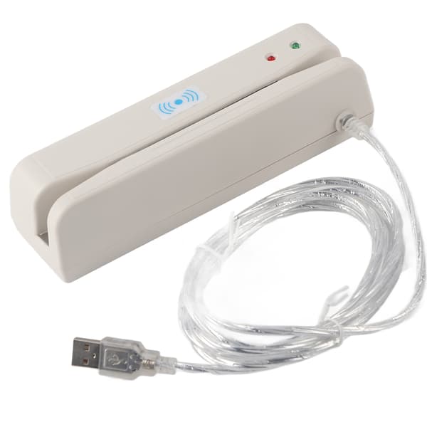 Kortlæser Letvægts USB-interface 2-vejs swipe Praktisk læser til banksystemer