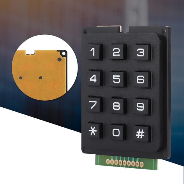 Tangentbordsmoduler med 12 tangenter 3x4 tryckknappar Externt tangentbord för MCU