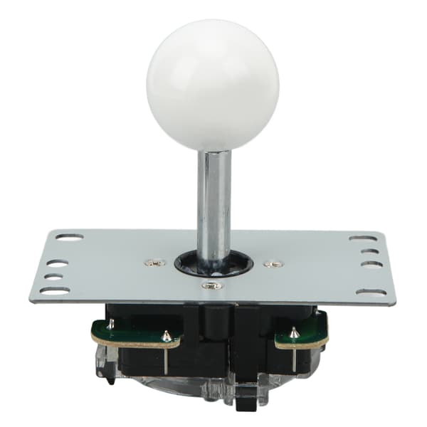 DIY USB Controller Computer Rocker Oval Ball Joysticks med kontrolchip til arkadespil Hvid
