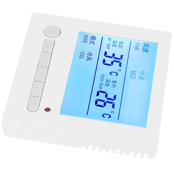 AC220V Intelligent LCD-termostat fläktkonvektor temperaturregulator luftkonditioneringspanelbrytare