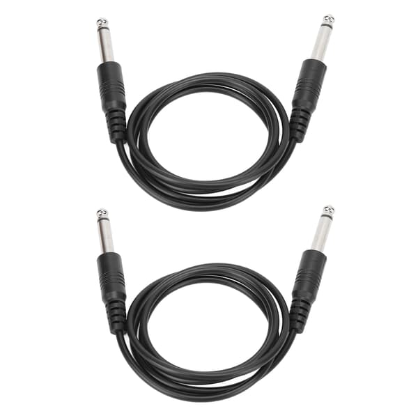 6,35 mm gitarrinstrumentkabel 1/4 tum rak till rak gitarrsladd för elgitarr basgitarr elektrisk mandolin 1 m