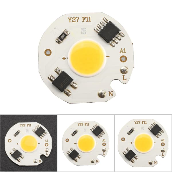 10-pack AC220V 5W COB LED-chipspotlightlampor med hög ljusstyrka, varmvit