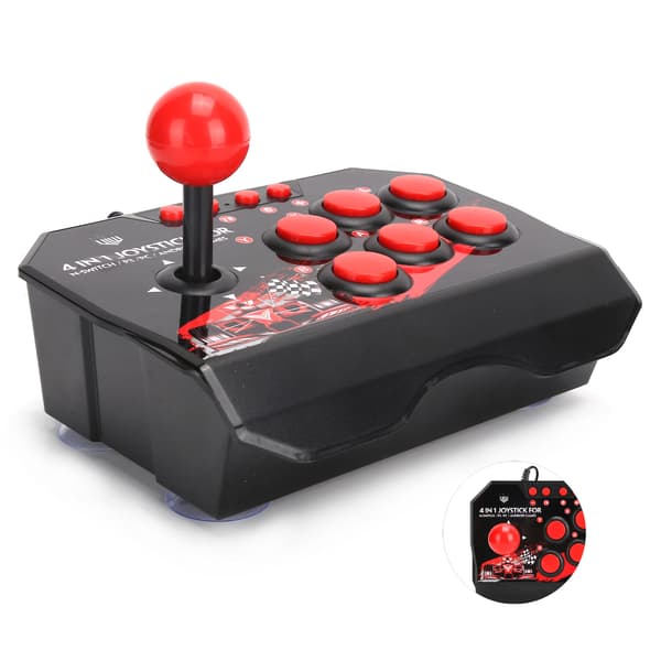 Arcade Fight Stick Trådbunden Arkadjoystick Arkadspelstillbehör för Switch/PC/PS3