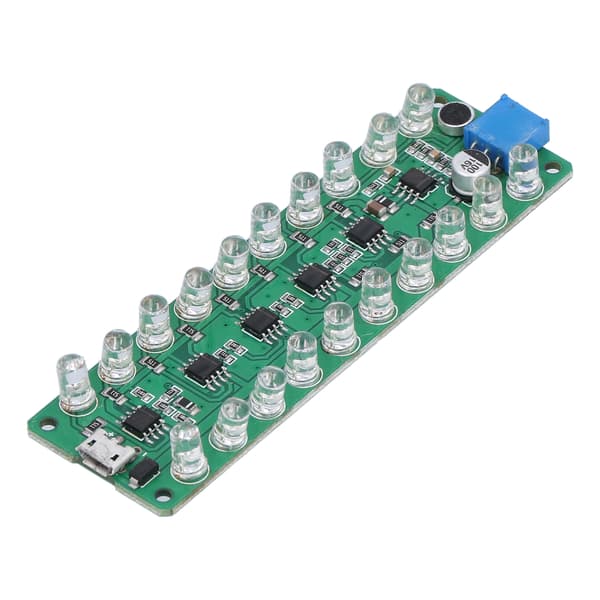 VU-meter modul med omvendt beskyttelse, stemmeaktiveret LED-display, lydniveauindikator til test