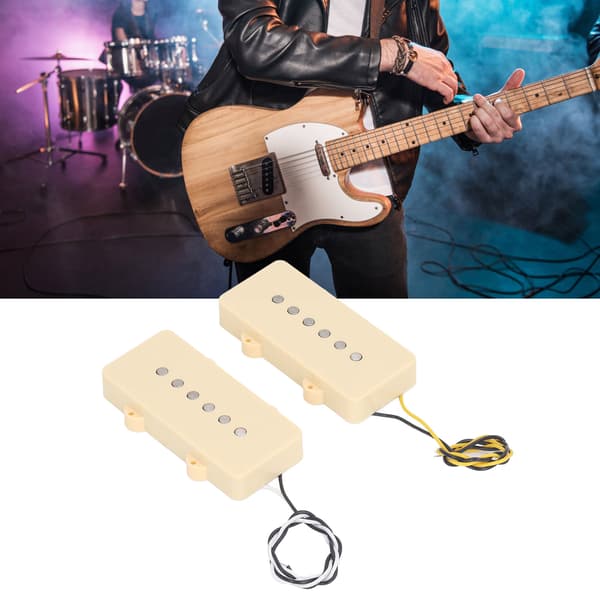 2 stk. elguitar pickup sæt Alnico 5 klar lyd single coil pickup sæt til Jazzmaster