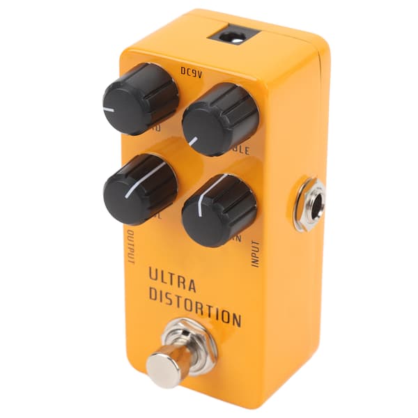 High Gain Distortion Gitarrpedal Aluminiumlegering Elgitarr Distortion Effektpedal med True Bypass DC9V