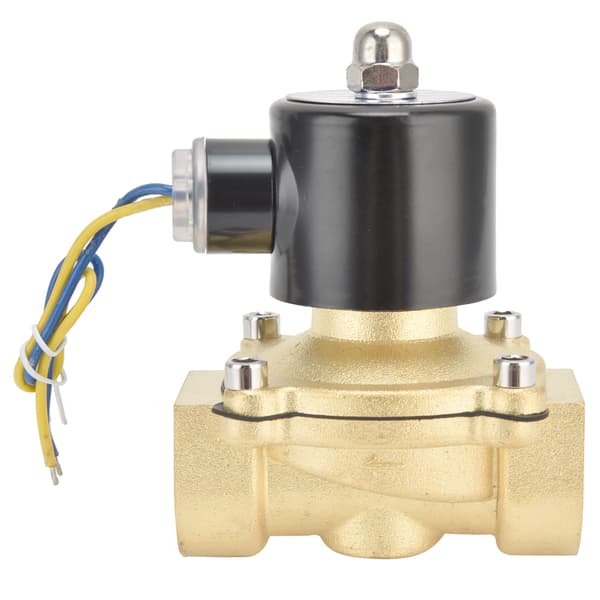 Messing 25mm AC220V Normalt Lukket Direktevirkende Magnetventil til Vand-, Luft-, Oliestyring