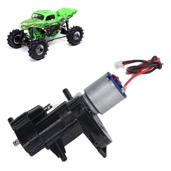 RC Bil Gearkasse Plast Kobber RC Bil Transmissionsboks Erstatning til Unimog Sort