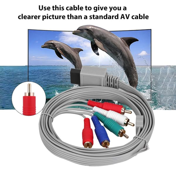 High Definition AV Audio Video Adapter HDTV Komponentkabel til Wii U Gaming System
