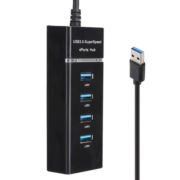 1 til 4 USB 3.0 HUB Han til Hun USB Forlængeradapterkabel Splitter til PC Bærbar