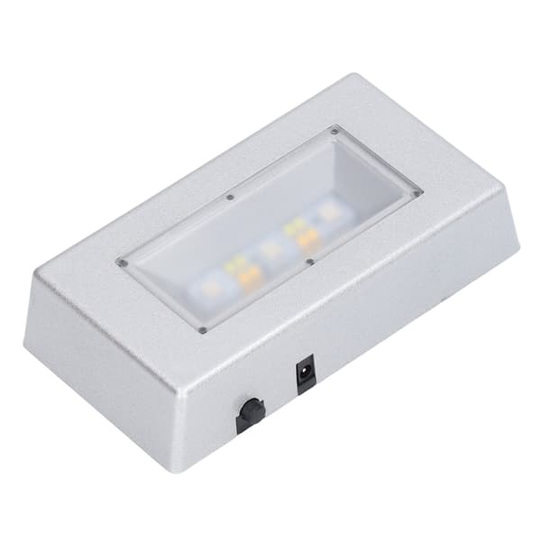 LED Display Base Multi Mode Belysning Silver Rektangulär LED-ljus Display Base med USB-kabel för Smycken Kristaller