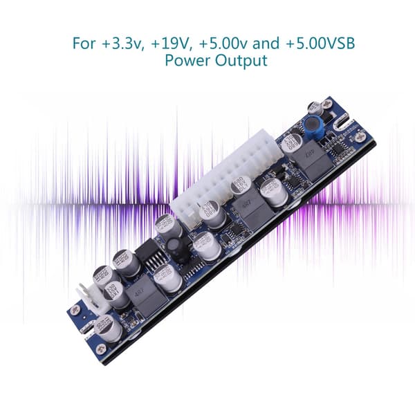 LD-200W 19V DC Input Pin Power Module DC-ATX Strømforsyning DC 24pin ATX til 12V AUX til Computer