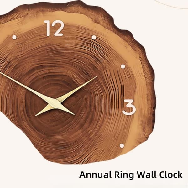 Minimalistisk väggklocka i trä, rustik analog timer för vardagsrum, kontor, sovrumsinredning