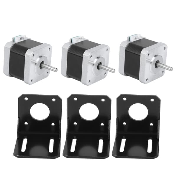 Stepper Motor Rustfrit Stål 4-leder Bipolar 3D Printer Tilbehør 40mm 42BYGHW609 12V