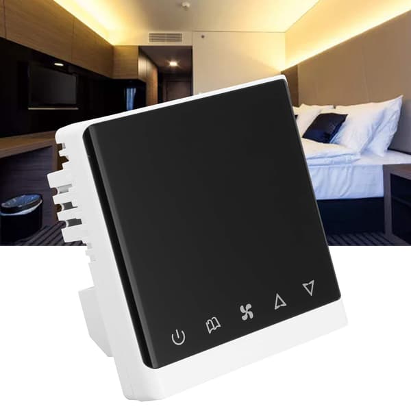 AC220V Digital LCD Termostat Fläktkonvektor Luftkonditionering Temperaturregulator 5℃35℃
