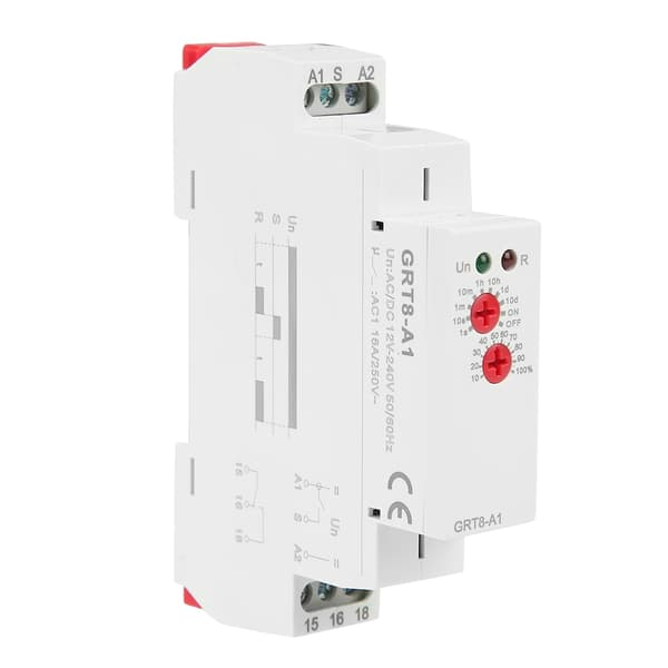 GRT8-A1 Mini Fördröjningsrelä, DIN-skena, AC/DC 12-240V, 1-pack