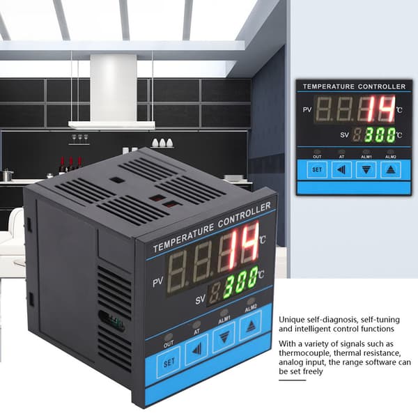 Intelligent PID Temperaturregulator Digital Termostat Relä SSR Utgång 0-400°C 220VAC