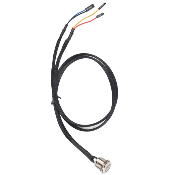 Desktop Computer Vært Switch Kabel Metal Knap Metal LED Strømknap Blå