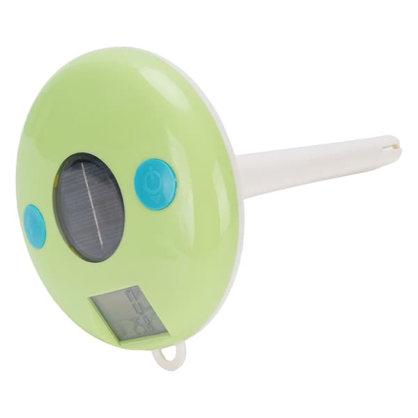 2 i 1 Solcellsdriven Pooltermometer Flytande Lättläst Digital Pooltermometer Salthalt Temperatur Vattenkvalitetstestare för Simbassänger Spa Bubbelpooler