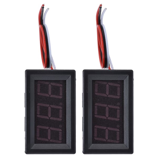 3-leder DC 0-99,9V Digitalt Voltmeter, 0,56\" LED Display Modul, Blå/Rød, Eksternt Panelmåler