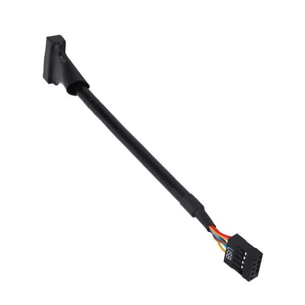 Bærbar USB 3.0 20-bens header han til USB 2.0 9-bens hun bundkort adapterkabel