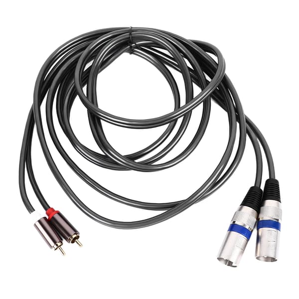 2 RCA til 2 XLR-kabel Han Fleksibel PVC til hjemmebiograf-lydenhedsforbindelse 3 meter