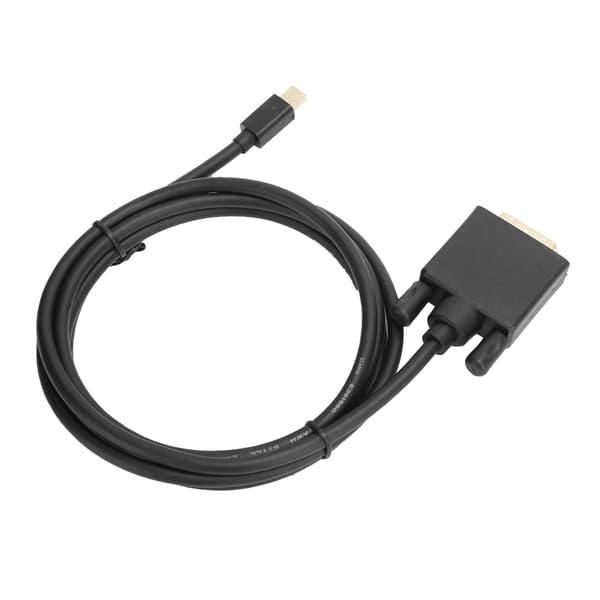 Mini DP til DVI-kabeladapter Kobberleder 4K 1080P med ABS-hus 1,8m/5,9ft