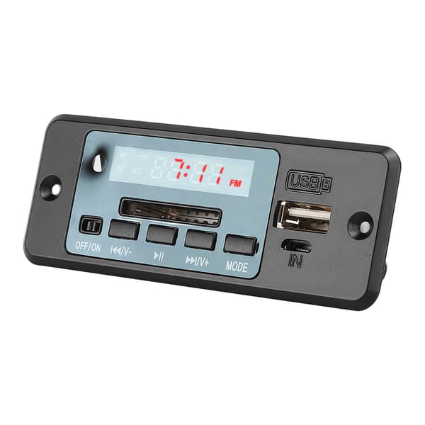 5V MP3 Audio Decoder Modul USB FM Radio MP3 Afkodningskort Musikafspiller med Strømforstærker Sort