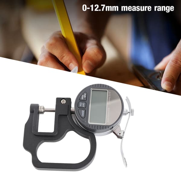 0-12,7 mm Digital Tykkelsesmåler 0,01 mm Præcisionsmikrometer til Læderhåndværk