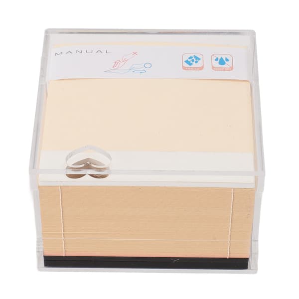 3D Sticky Notes Rivbar Romantisk Stereo Ringboks 3D Papirskulptur til Gave Skrivebordsornament