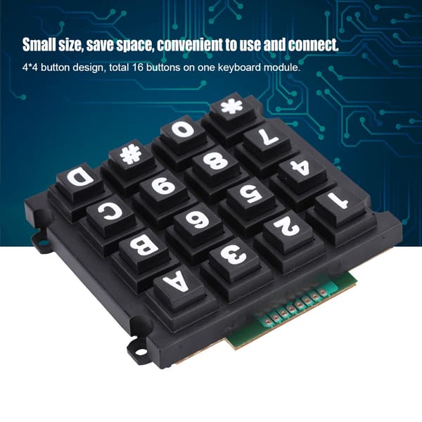 Tangentbordsmoduler med 16 tangenter 4x4 tryckknappar Extern stor knappsats för MCU