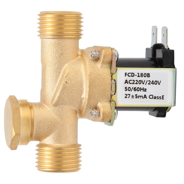 1/2\" NC elektrisk magnetventil i mässing, vatteninlopp DC 220V, 2-pack