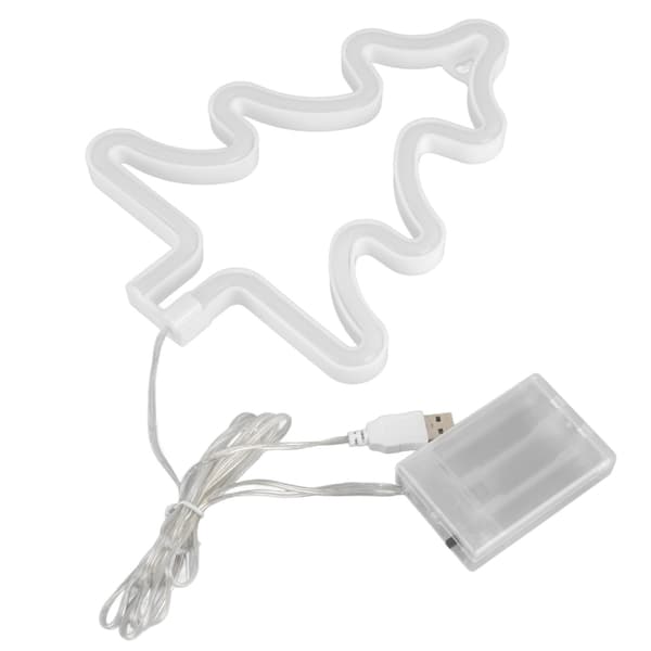 3-pack gröna julgransneonskyltar, LED-upplyst dekor för sovrum, bar, fest, säker, stabil, unik form