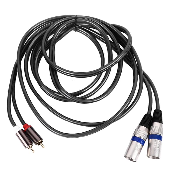 2 RCA til 2 XLR-kabel Han Fleksibel PVC til hjemmebiograf-lydenhedsforbindelse 3 meter