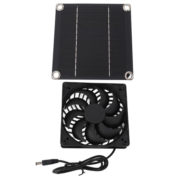 5W 5V Monokristallin Solpanel Fläktkit Solcellspanel Avgasfläktkit