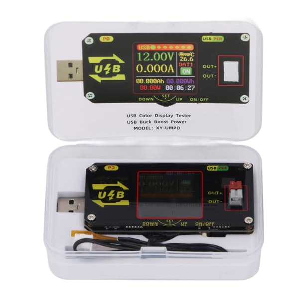 USB3.0 Tester, 1.44\" LCD Display Spænding & Strømmåler, Hurtig Opladningskapacitetsanalysator