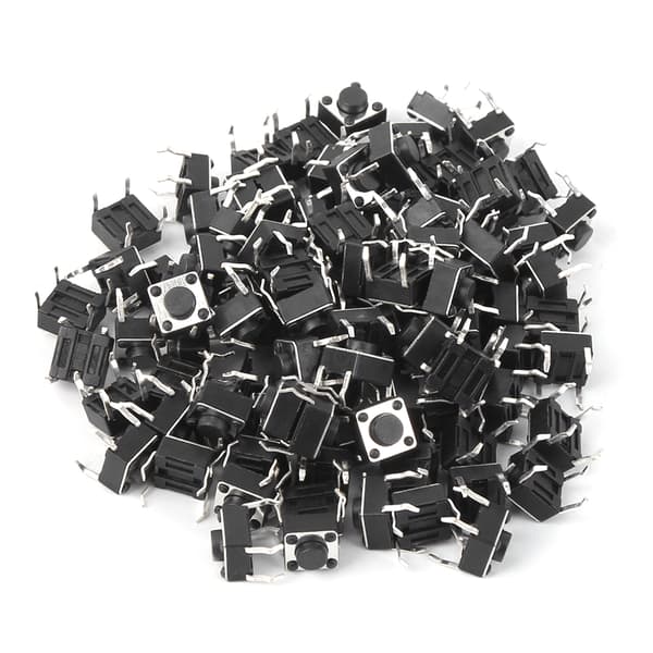 100 st taktil tryckknappsbrytare 6x6x4,3 mm Mini Momentan mikrobrytare för PCB