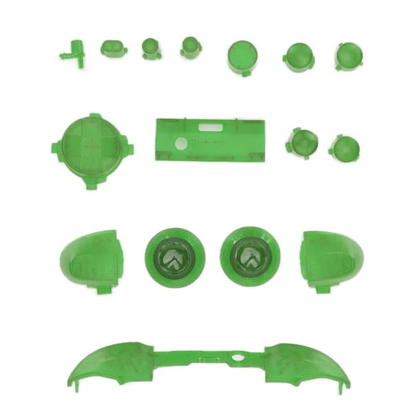 Full Buttons Mod Kits Trigger Full Trigger Module Set för XBOX Series X för XBOX Series S Controller Transparent Grön