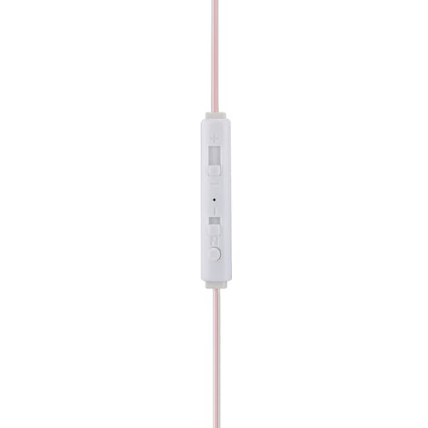 In-ear headset med luftrörssäkerhet och mikrofon för iOS och Android, transparent, enkel