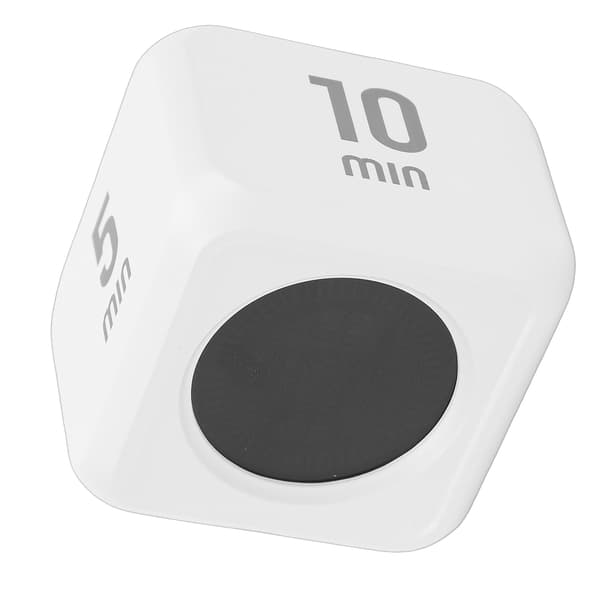 Produktivitet Visuell Timer Flip Gravity Sensor Kub Timer Nedräkning Uppräkning för Arbete Inlärning Kök Matlagning Vit