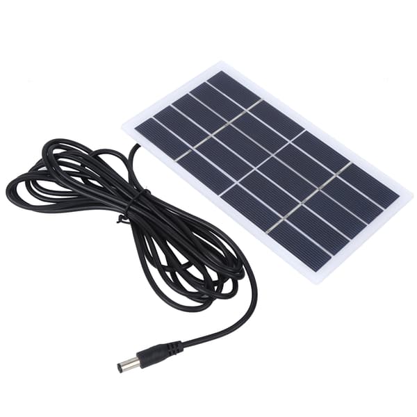 2W 5V Polysilicium Solcellepanel med DC-interfaceopladning til 3.7V Batteri Udendørs Havelampe