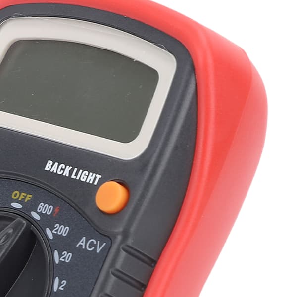 Digitalt multimeter AC DC voltmeter LCD baggrundsbelyst 200mV-600V elektrisk tester
