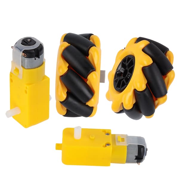 Mecanum-hjul til TT-gearmotor Smart robotbil dele tilbehør DIY legetøjskomponenter 60mm