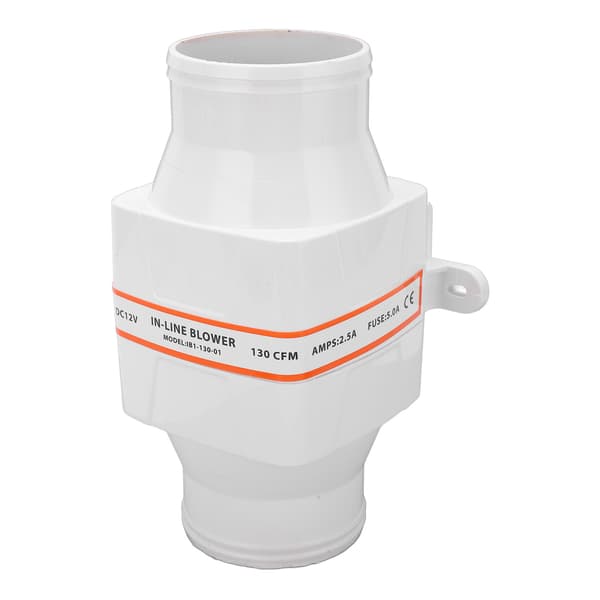 3 tum 12V Inline Länsluftfläkt 130CFM 4 blad Högt luftflöde för Marina Yachter Båtar