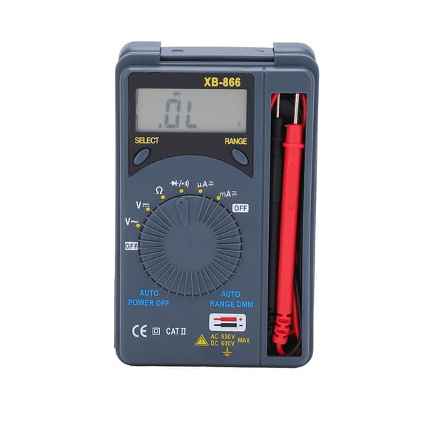 XB866 Digitalt Multimeter, Bærbart Lommevoltmeter, Høj Nøjagtighed, Bredt Område, Stort LCD-display