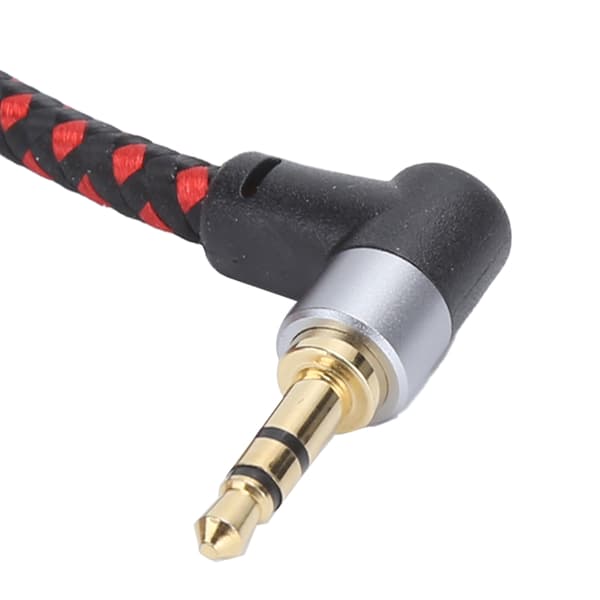 90° 3,5 mm hanstik til 2RCA han-lydkabel ABS stereomikrofonkabel til DVD-højttaler 2m