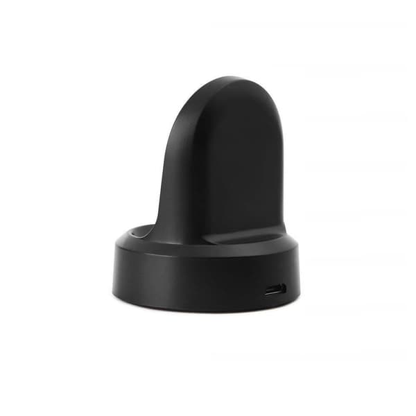 Magnetisk opladningsdock til Samsung Galaxy Gear S2/S3, USB-opladerkabelstation, sort
