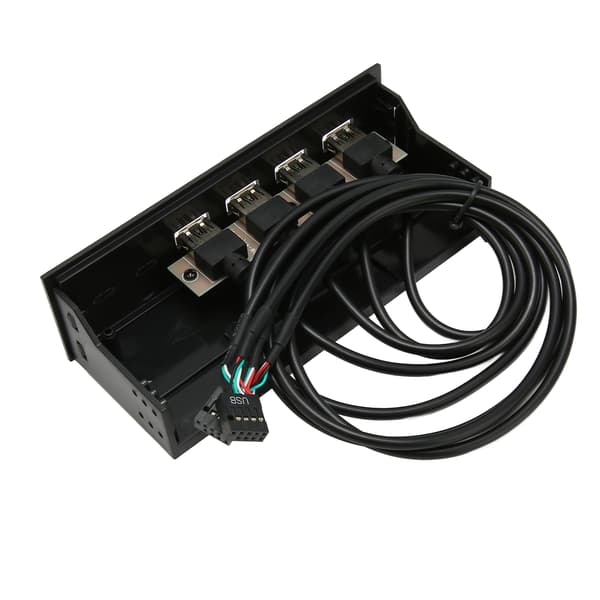 5,25 tommer USB2.0 Hub Frontpanel Multifunktionelt 4 porte 19-pin optisk drev frontpanel til 5,25 tommer PC computerkabinet