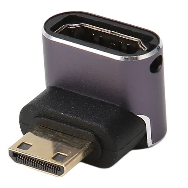 Mini HD Multimedia Interface Adapter Han til Hun 8K 48 Gbps Aluminiumlegeringsskaladapter med LED-lampe til kontor