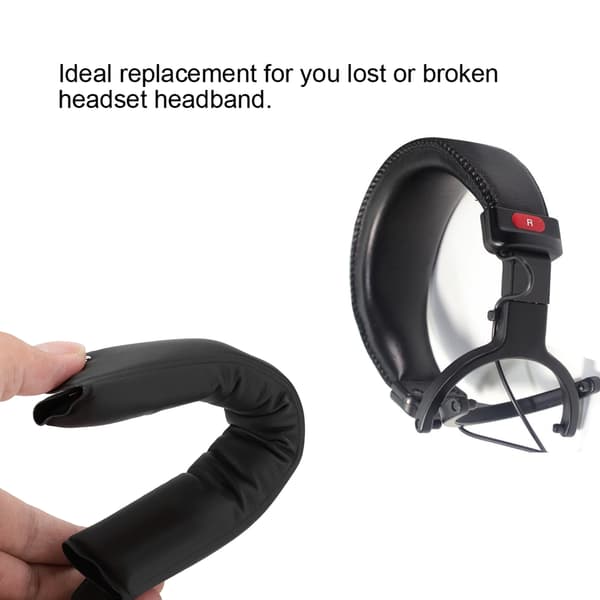 Universal erstatning blød skum headset hovedbøjle pude sæt sort